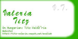 valeria titz business card